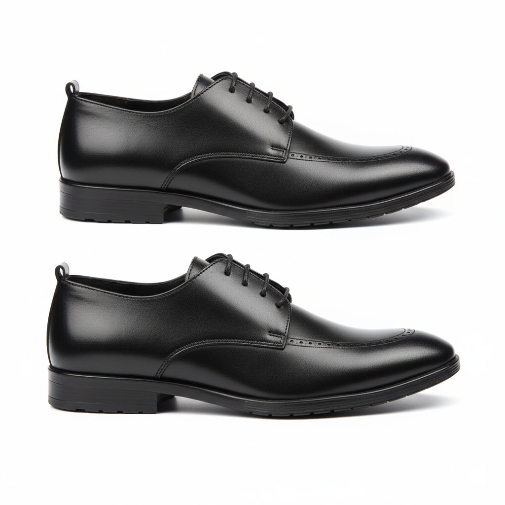 Premium Original Black Leather Formal Laser Shoe