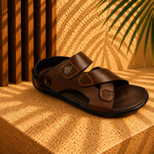Crossback Leather Sandal